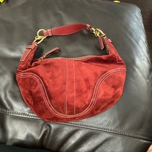 Coach Red Suede purse